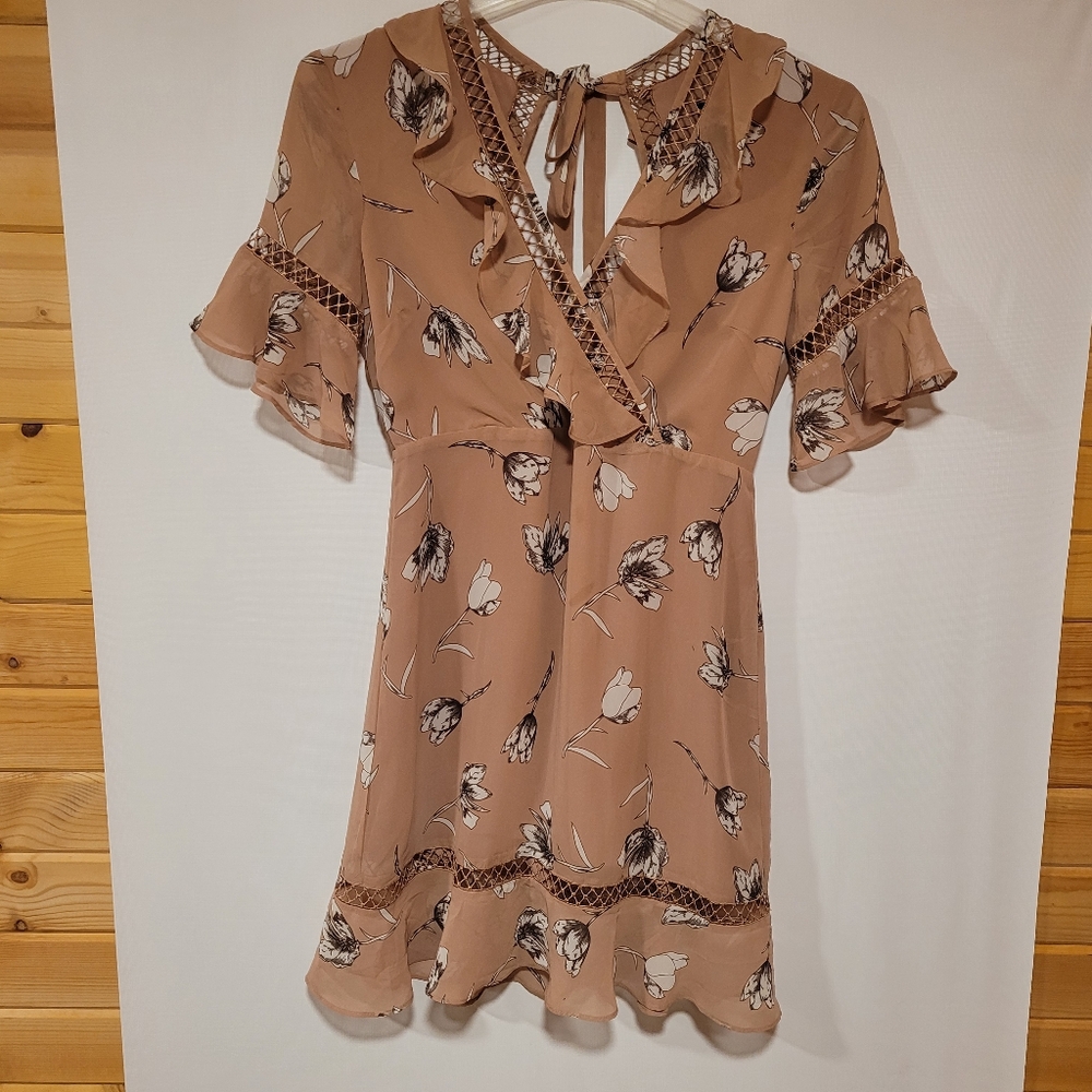 Bardot pink floral dress